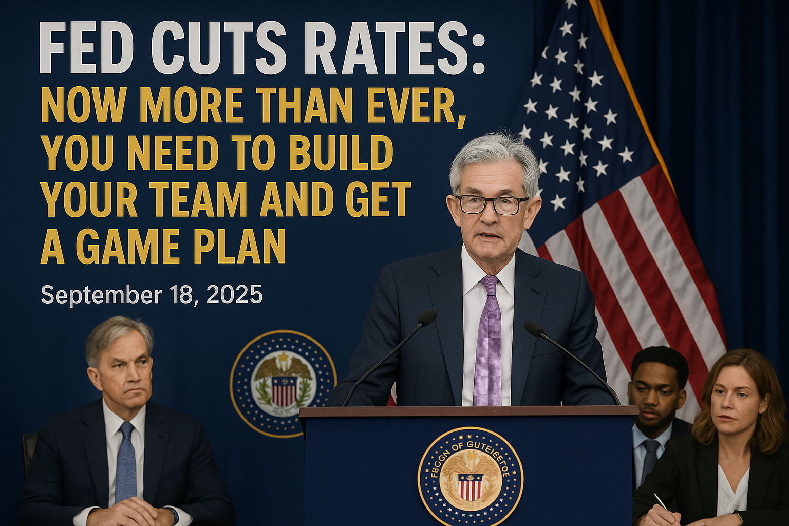 Fed Cuts Rates: Now More Than Ever, You Need to Build Your Team and Get a Game Plan